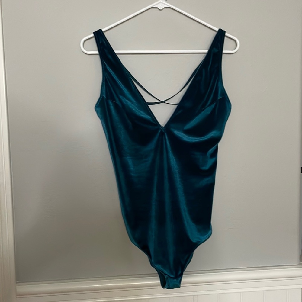 Teal body suit